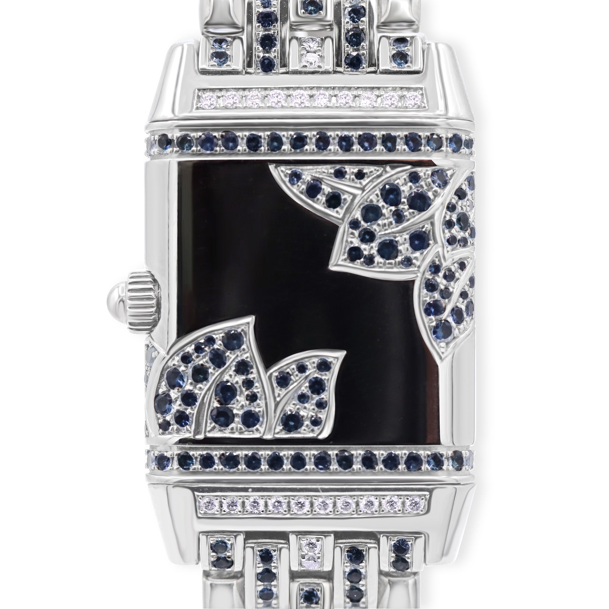 REVERSO FLORALE 18K WHITE GOLD WITH SAPPHIRES