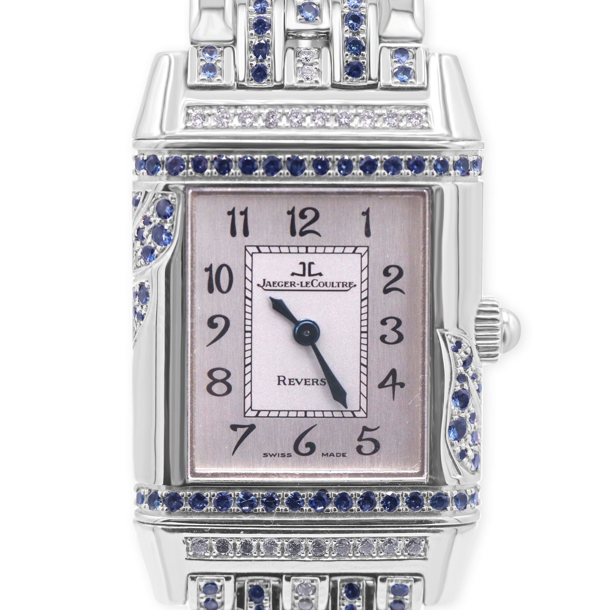 REVERSO FLORALE 18K WHITE GOLD WITH SAPPHIRES