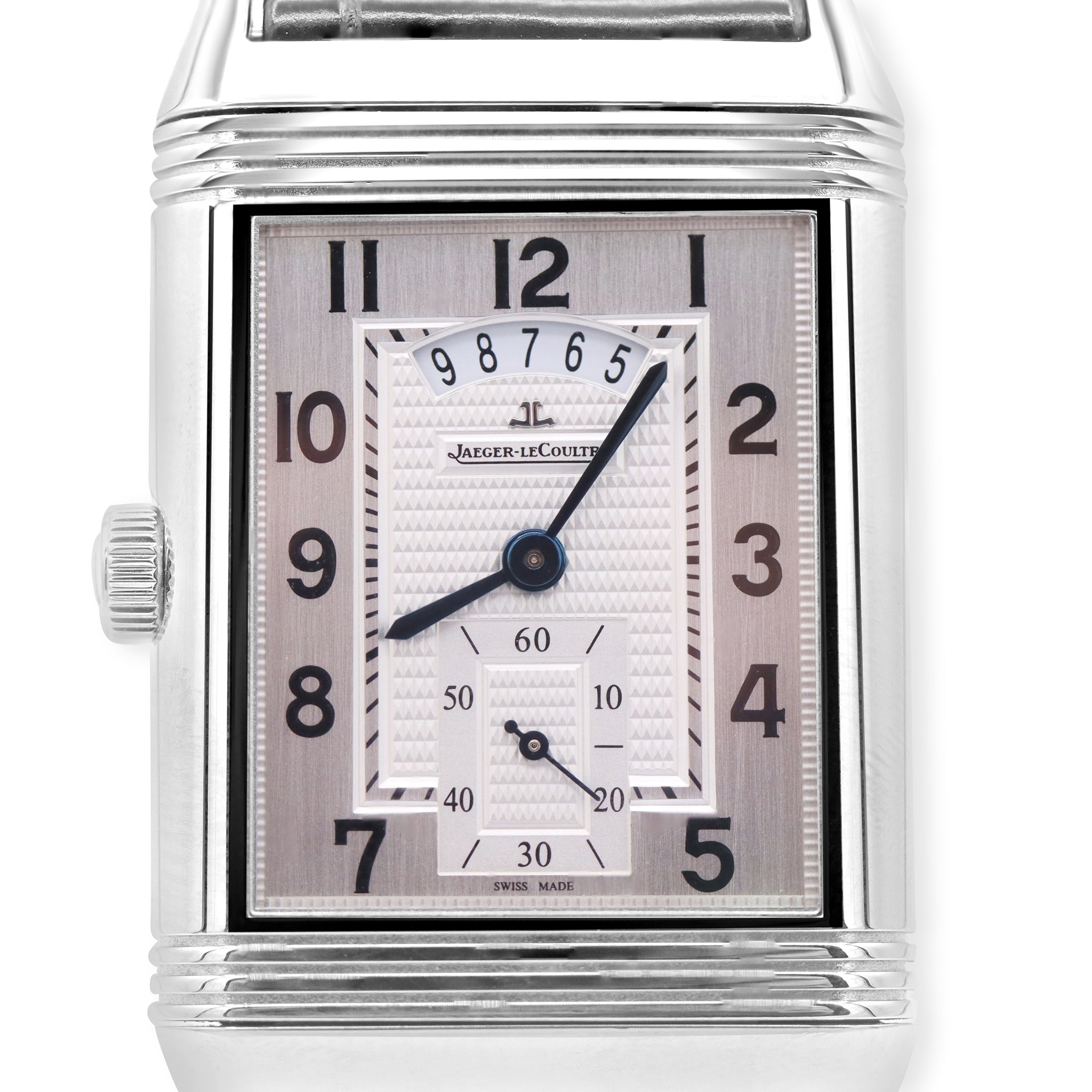 GRANDE REVERSO DUO STEEL SILVER/BLACK DIAL WATCH