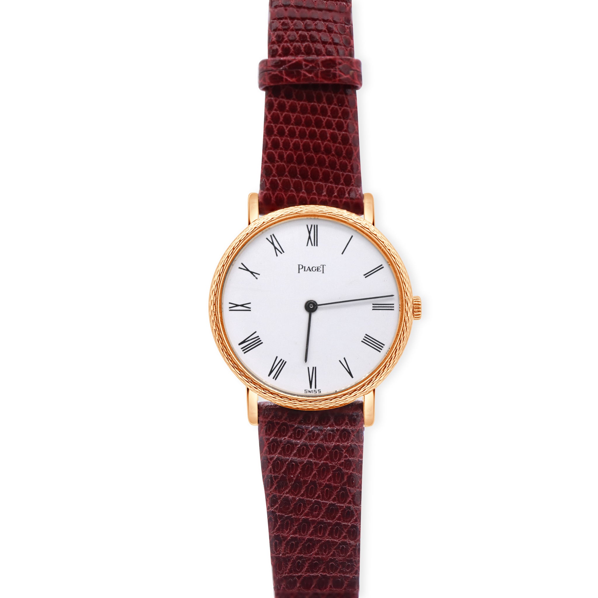 VINTAGE RARE LADIES 18K YELLOW GOLD, WHITE DIAL