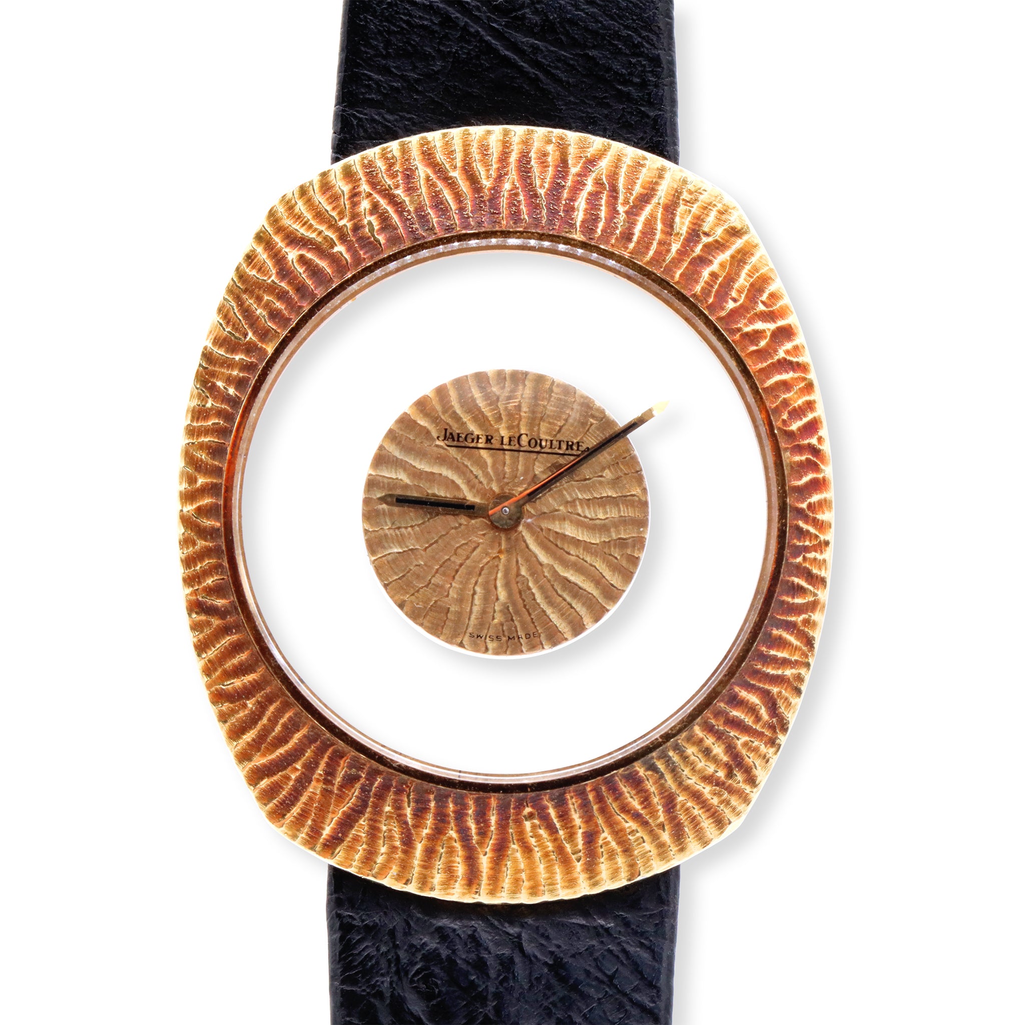RARE VINTAGE 18K YELLOW GOLD, GOLD DIAL