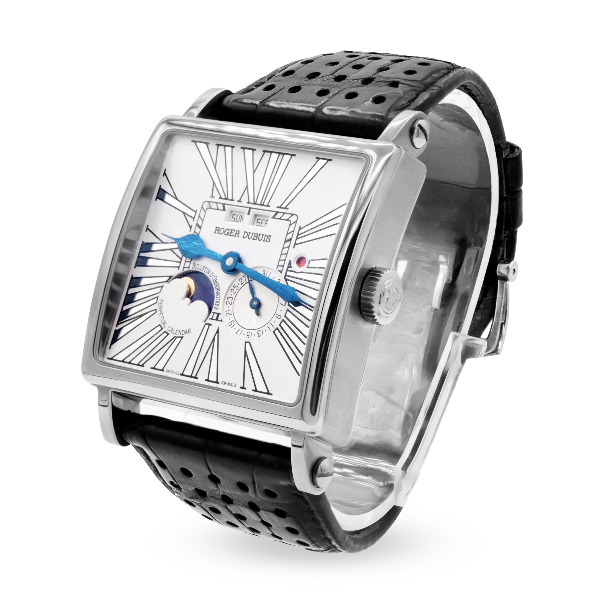 GOLDEN SQAURE PERPETUAL CALENDER, WG, D.