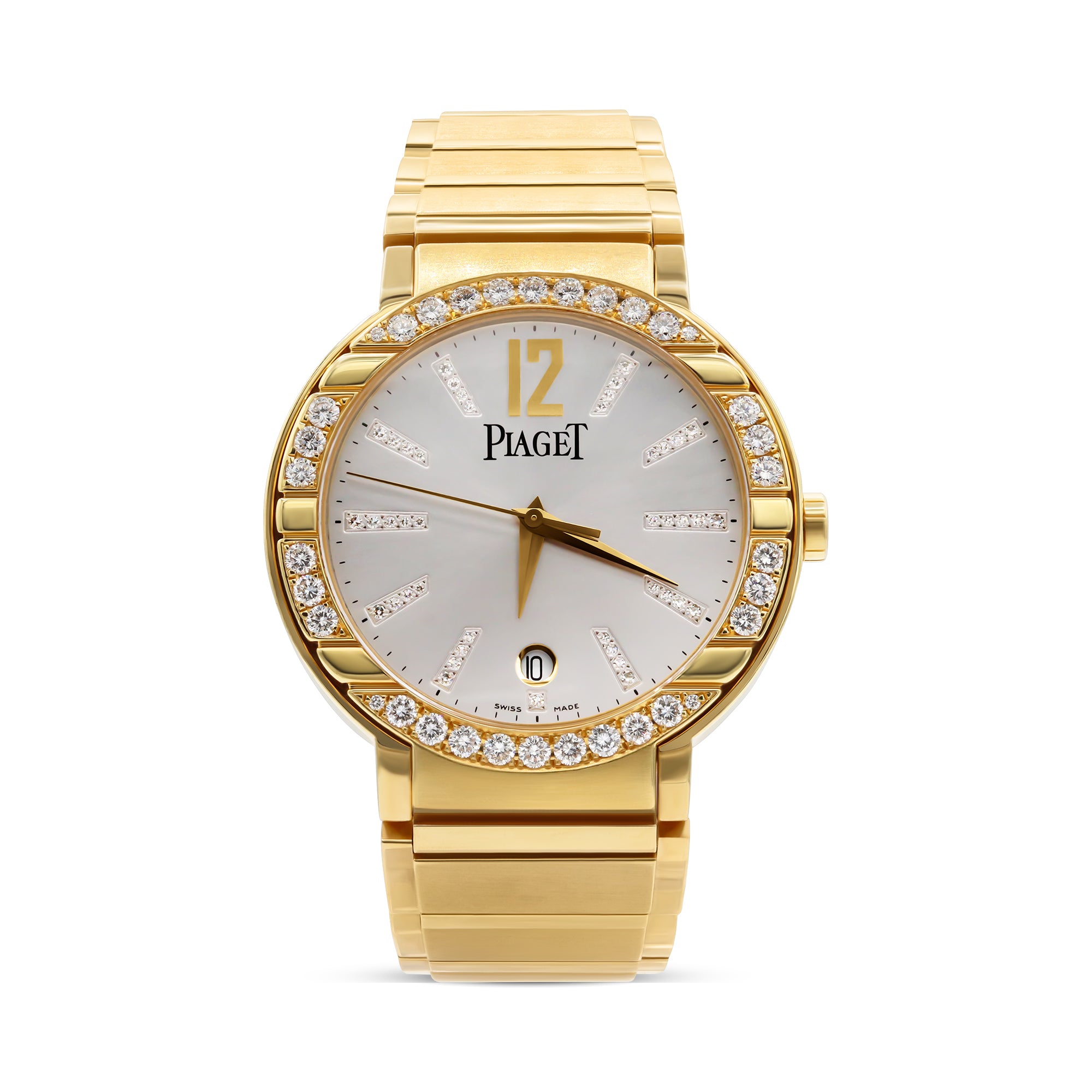 Piaget Polo 18K Yellow Gold 38mm Factory Diamonds Automatic