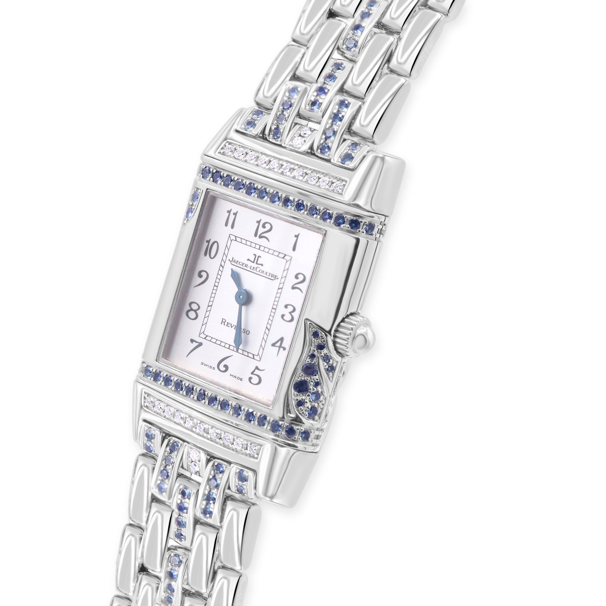 REVERSO FLORALE 18K WHITE GOLD WITH SAPPHIRES