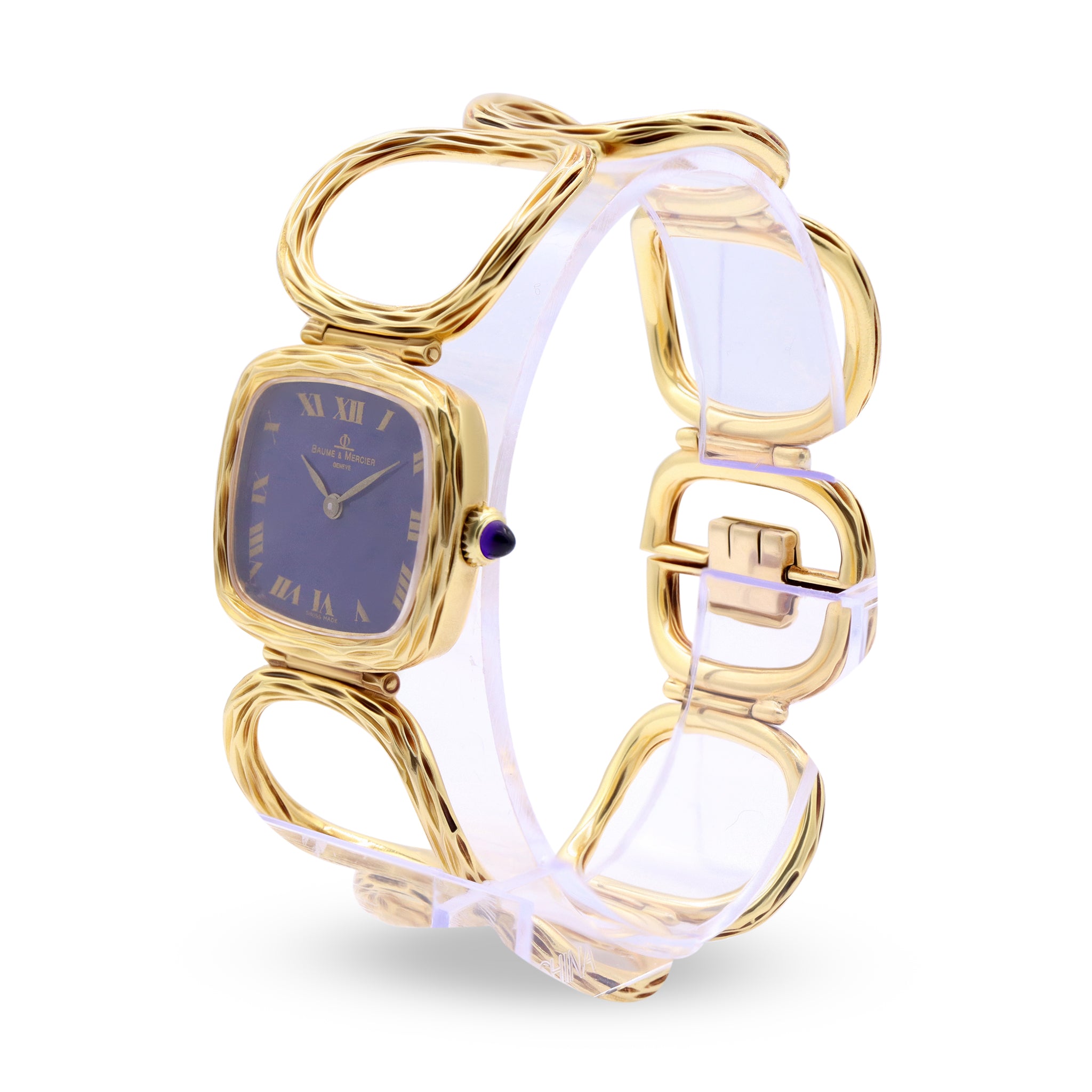 Sold -Baume + Mercier Geneve, Navy Numeral Face, Rectangle Band