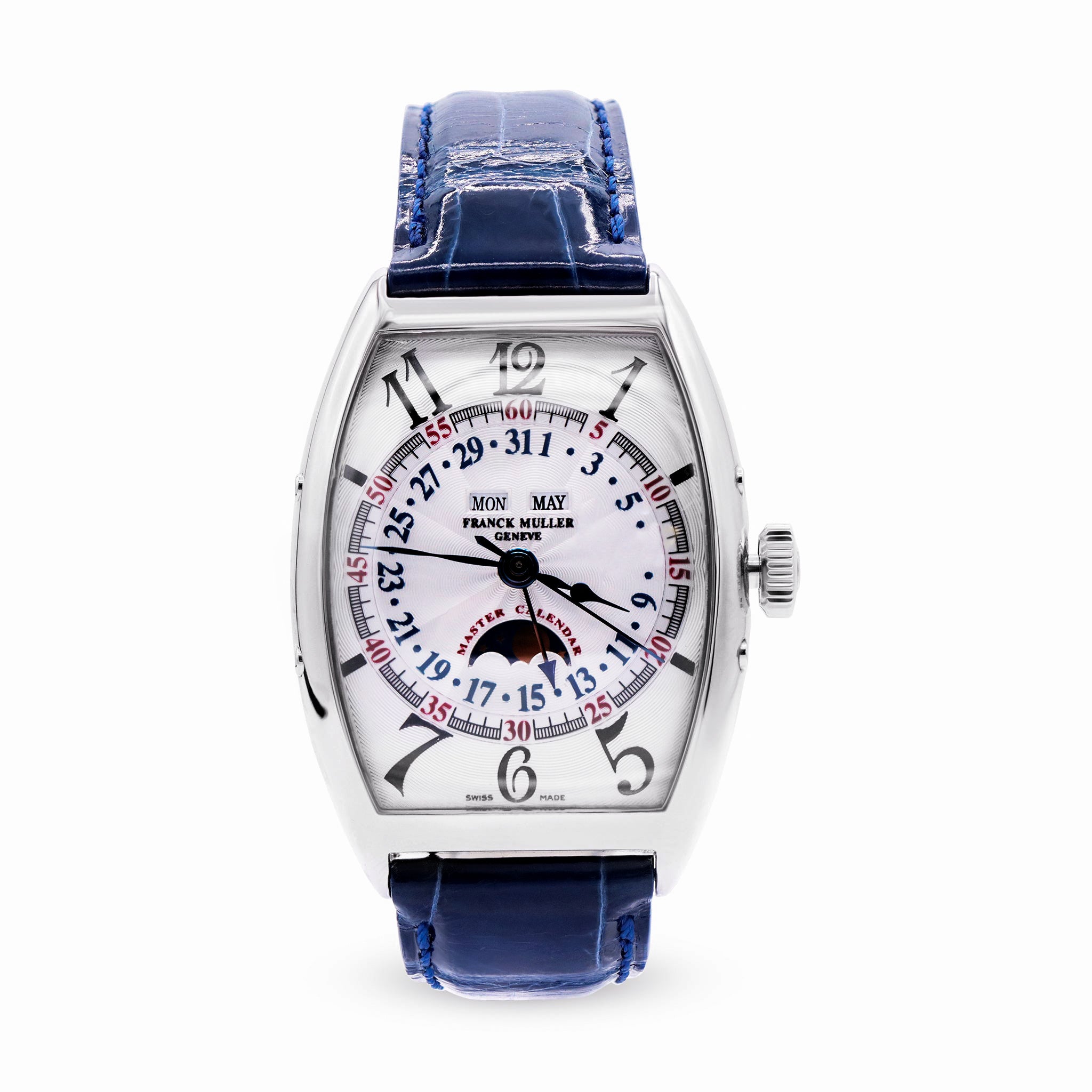 MASTER CALENDAR MOONPHASEC 18K WHITE GOLD, SILVER DIAL