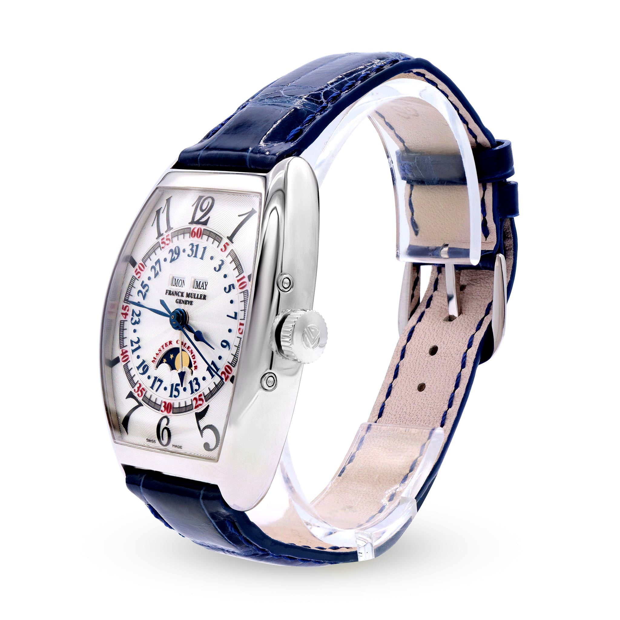 MASTER CALENDAR MOONPHASEC 18K WHITE GOLD, SILVER DIAL