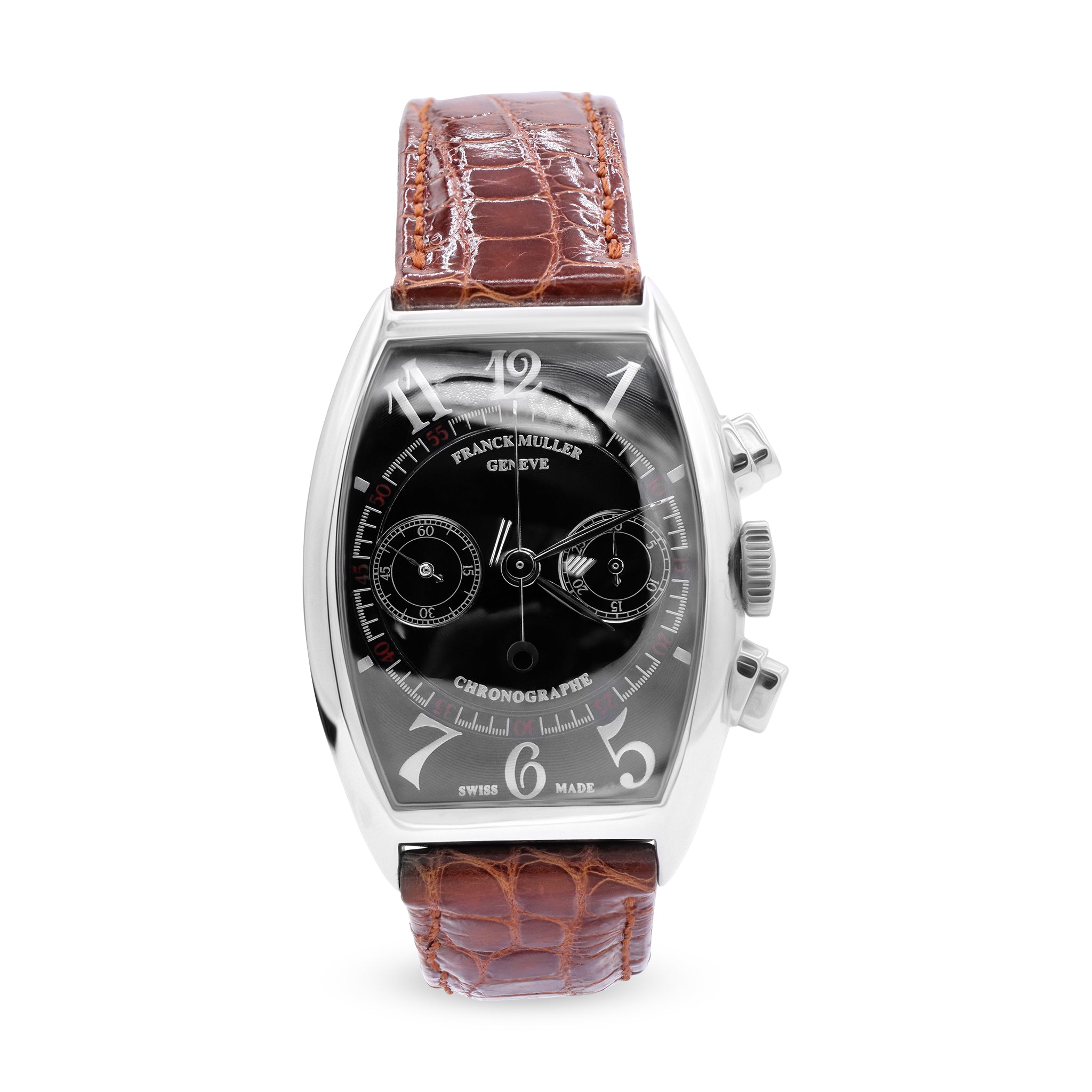 Duplicate- Franck Muller Leather Brown Band Chronographe 5850 MC L N.36