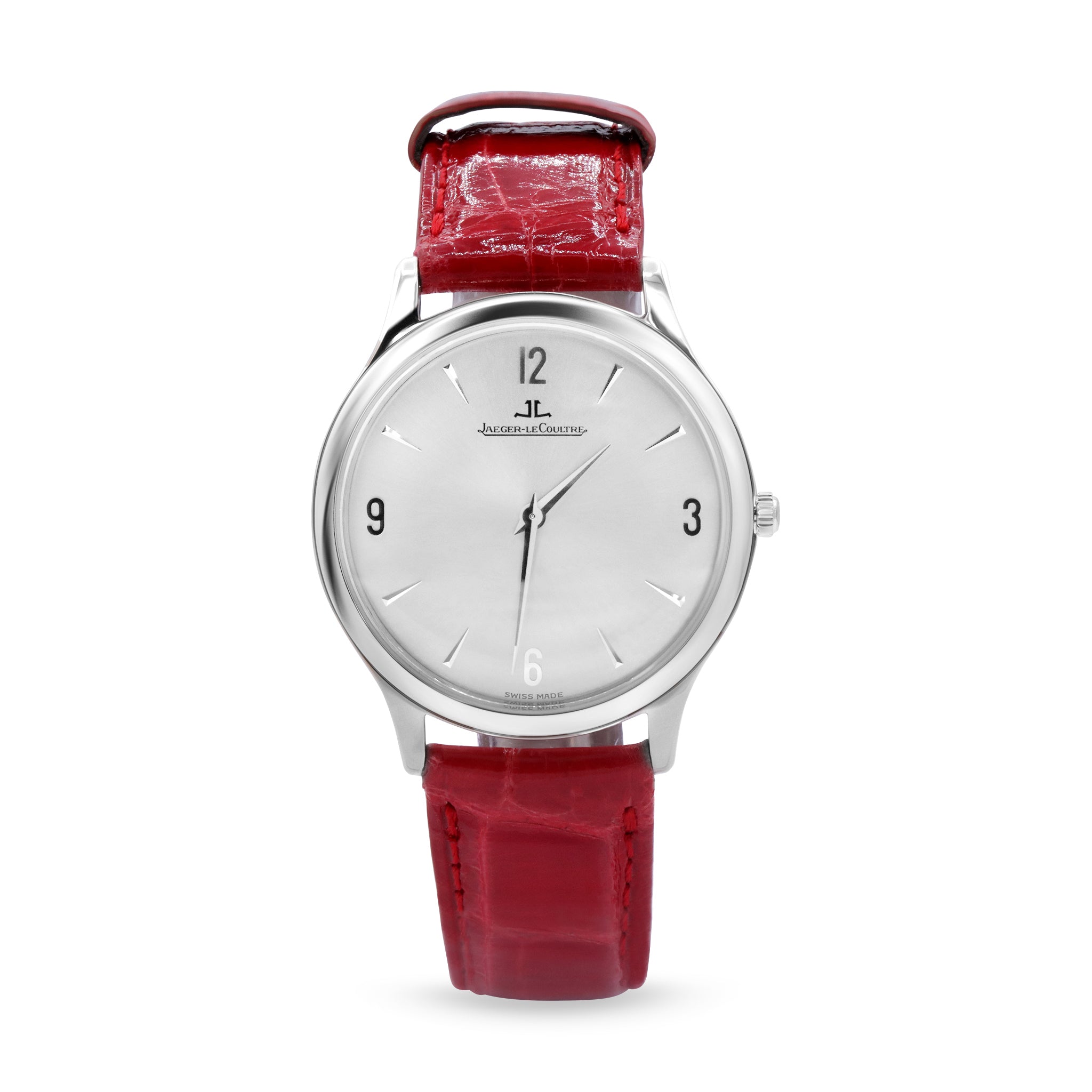 SOLD MASTER CONTROL ULTRA THIN 18K WHITE GOLD SILVER DIAL
