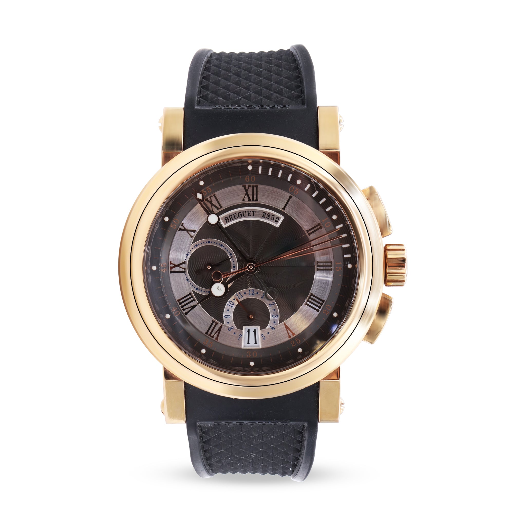 SOLD - DRAFT MARINE 18K YELLLOW GOLD, BLACK DIAL