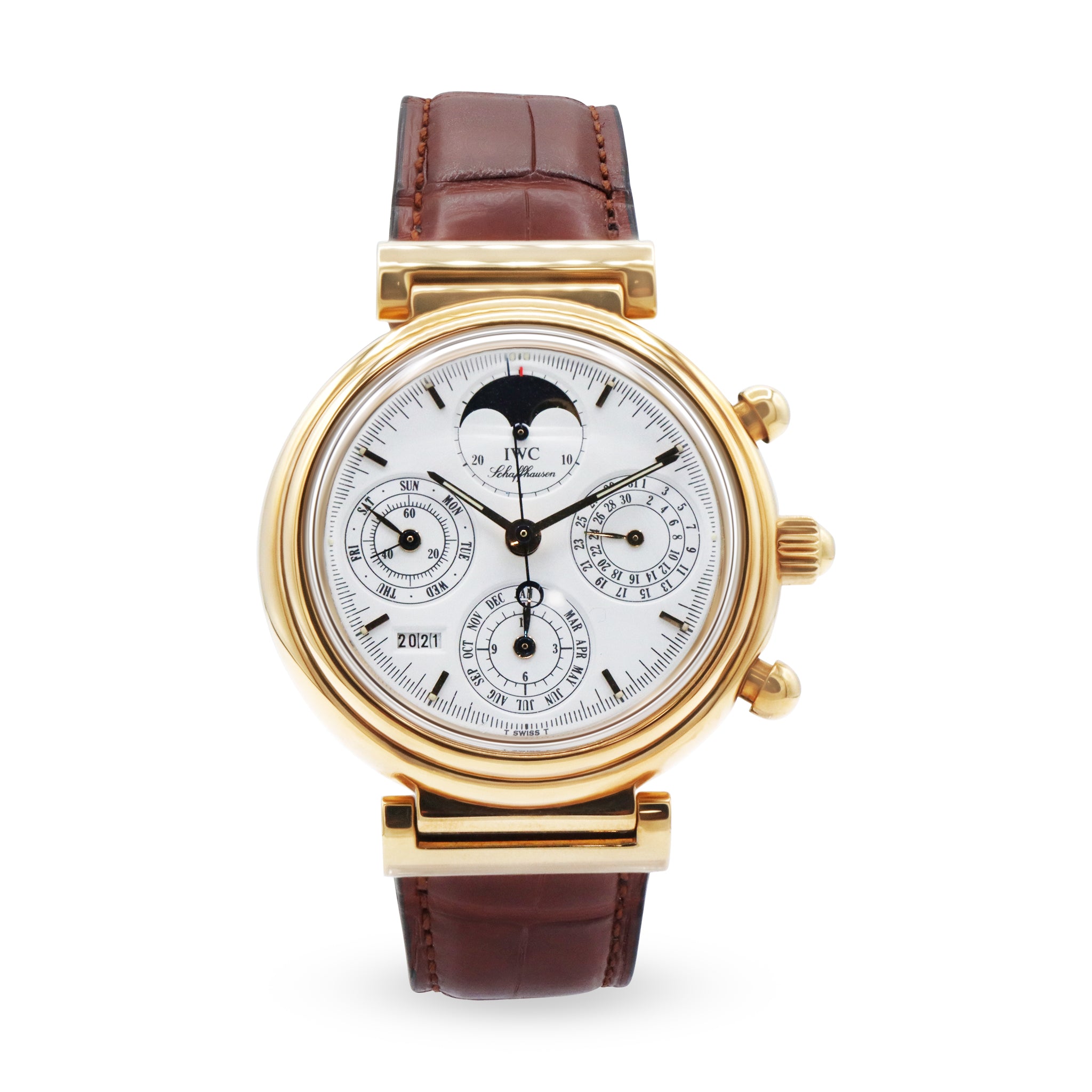DA VINCI 18K YELLOW GOLD PERPETUAL CALENDAR WHITE DIAL