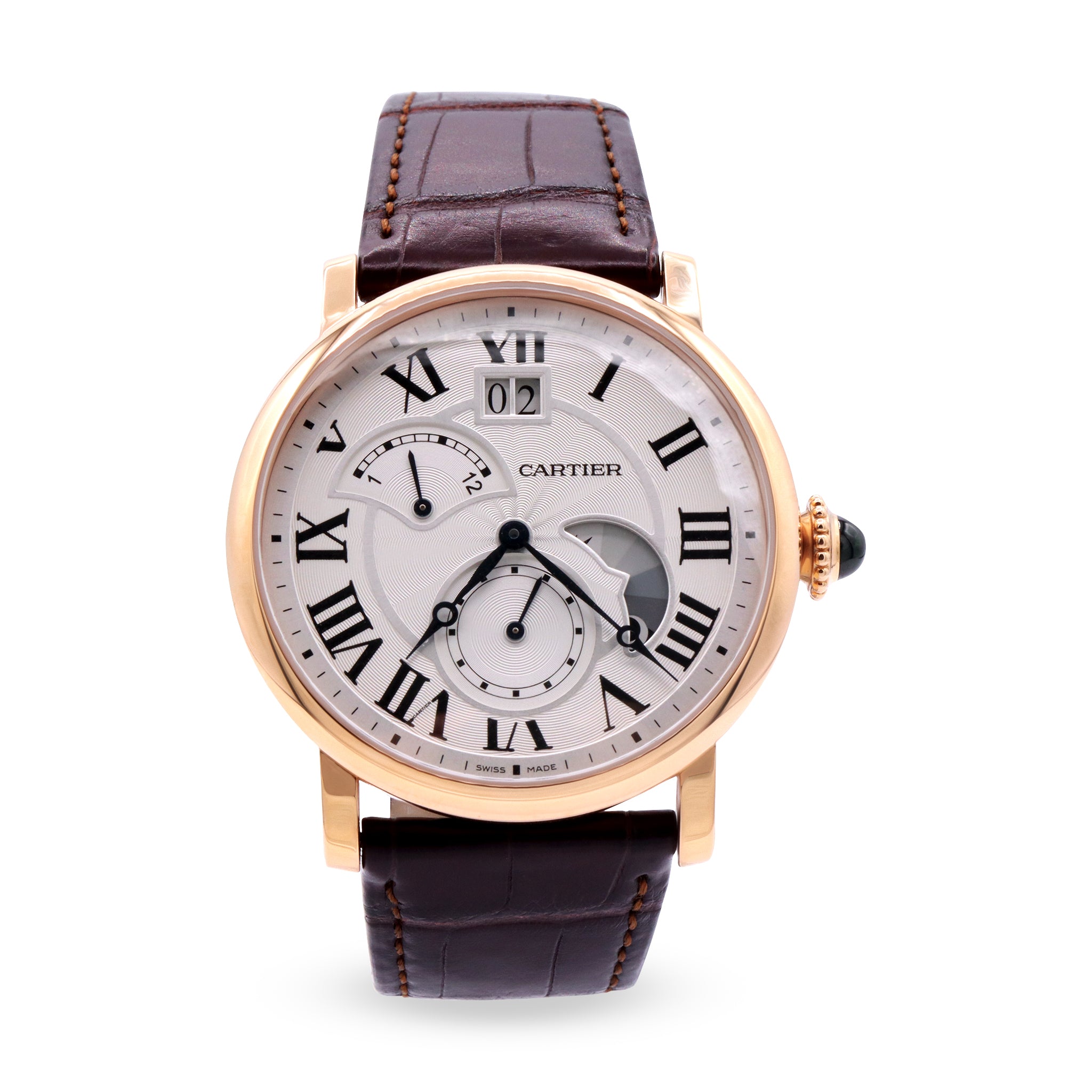 ROTONDE LARGE DATE RETROGRADE SECOND TIME ZONE DAY & NIGHT, 18K ROSE GOLD