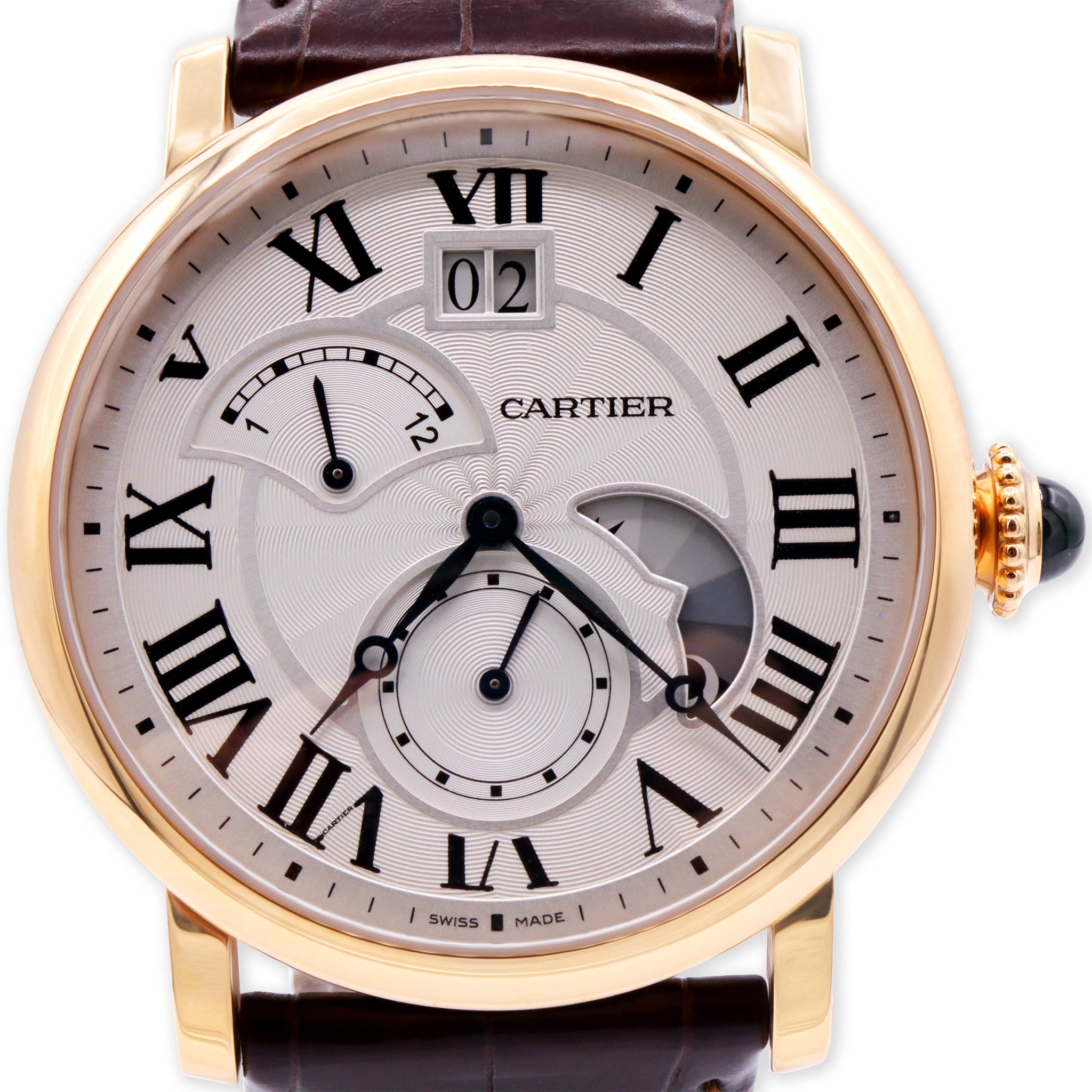 ROTONDE LARGE DATE RETROGRADE SECOND TIME ZONE DAY & NIGHT, 18K ROSE GOLD