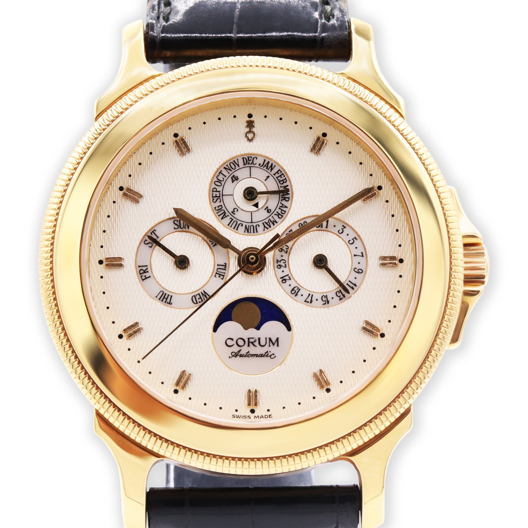 LIMITED EDITON 18K YG AUTOMATIC PERPETUAL CALENDAR WRISTWATCH WITH MOON PHASE