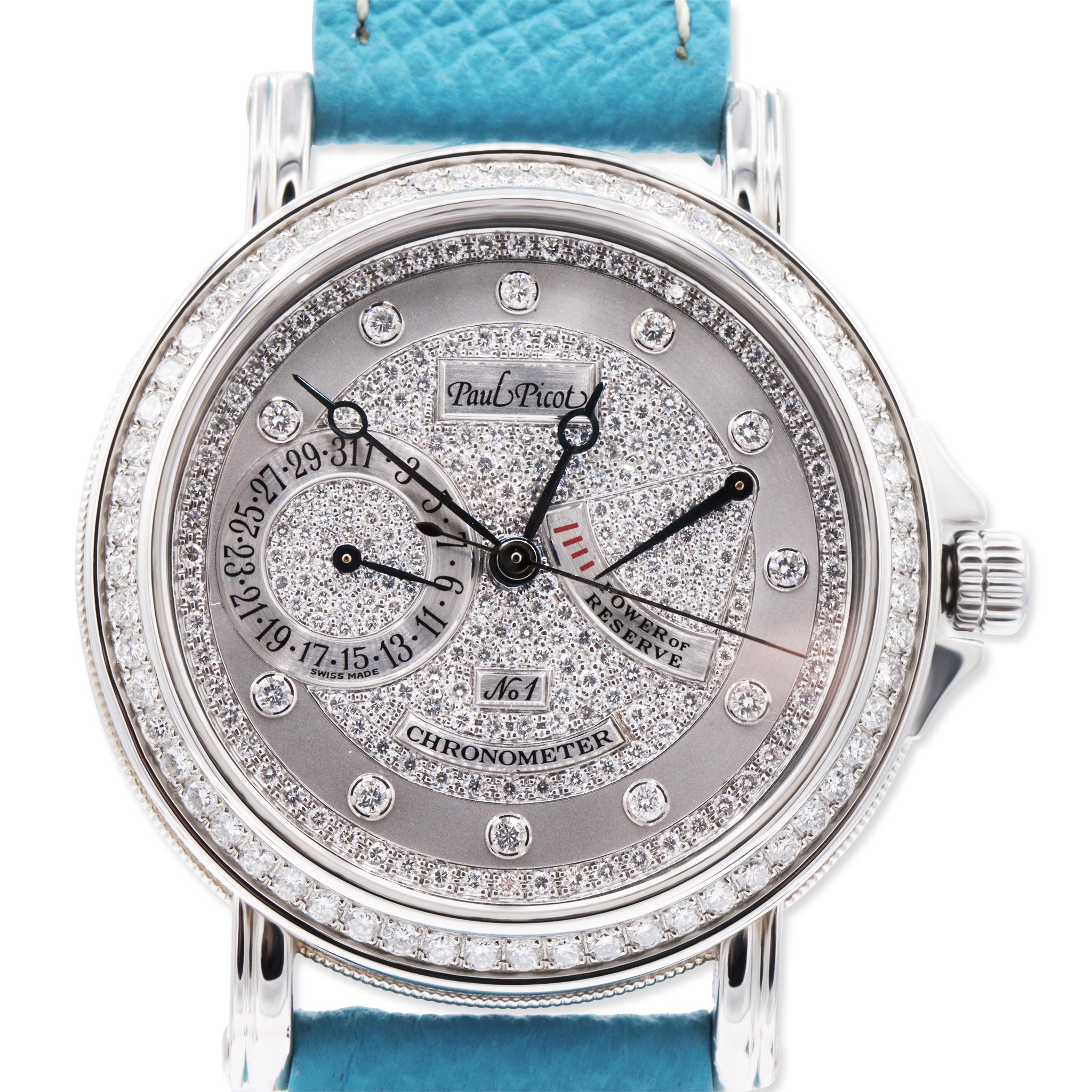PLATNIUM POWER RESERVE CHRONOMETER WITH DIAMOND DIAL