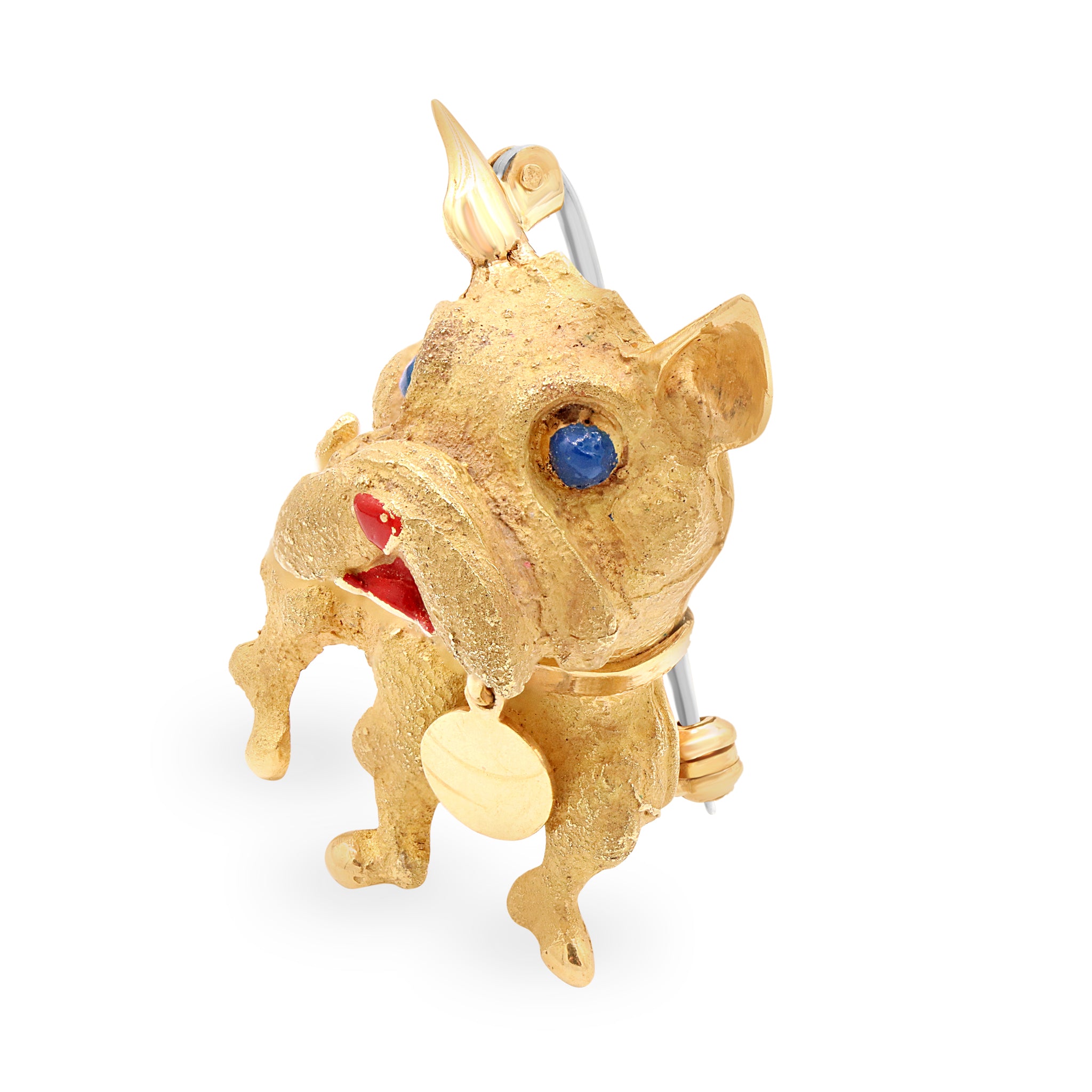Dog with Blue Eyes Pin