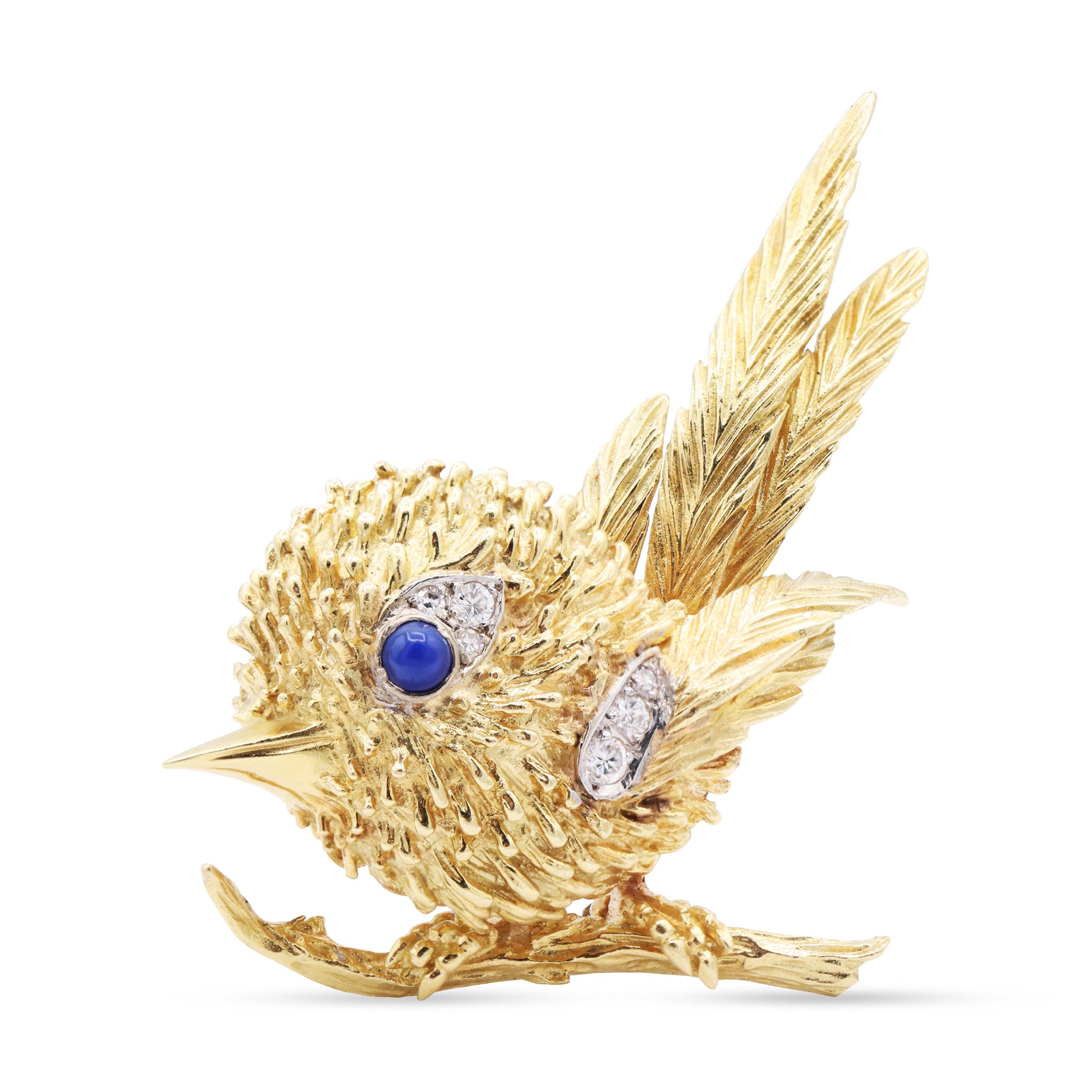 Bird with Diamonds and Blue Eyes
