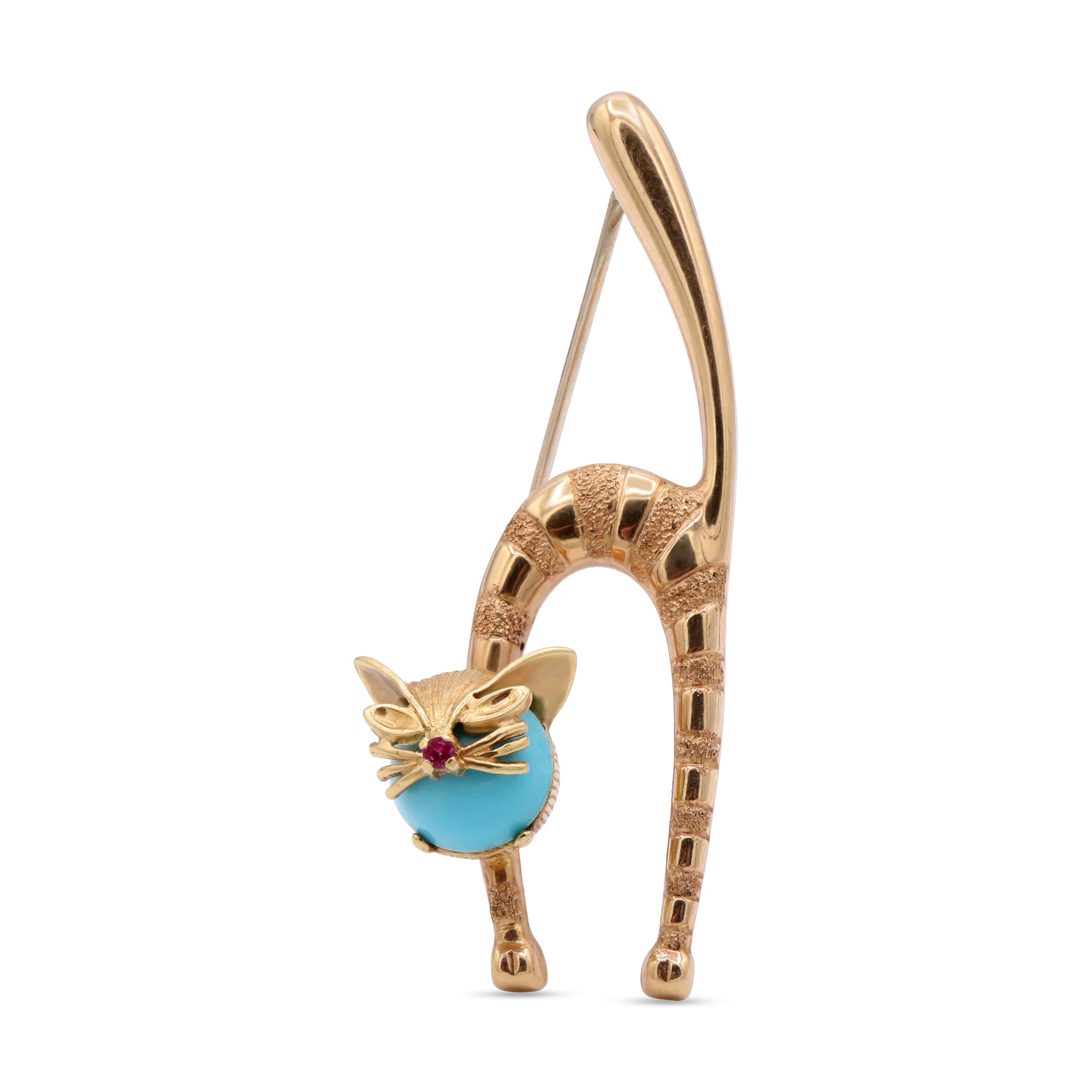 Cat with Turquoise Ball